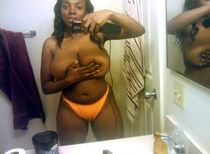 Plump hottie giving a head